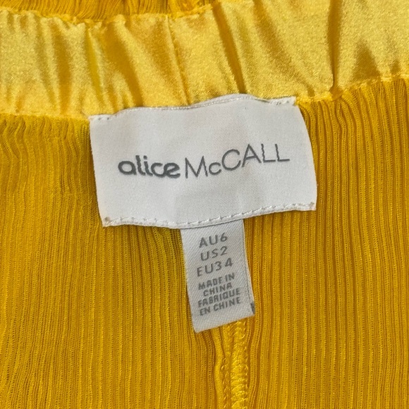 Alice McCall Pina Colada Off The Shoulder Blouse in Yellow RARE US 2 - Picture 5 of 6